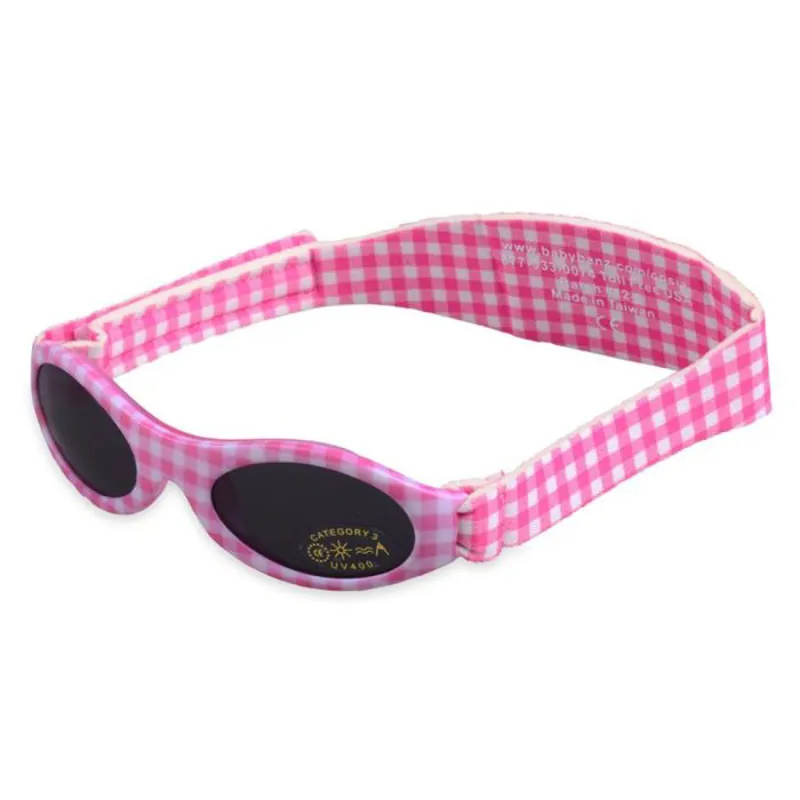 OKBABY Baby Banz Sunglasses 2-5 Years Chequered Pink
